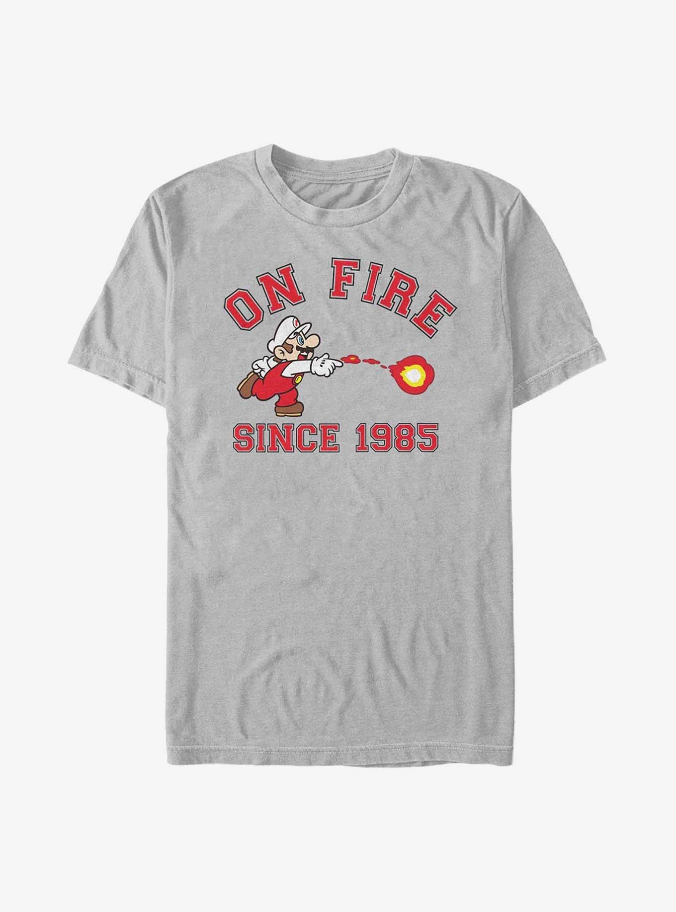 Nintendo Mario On Fire T-Shirt, , hi-res