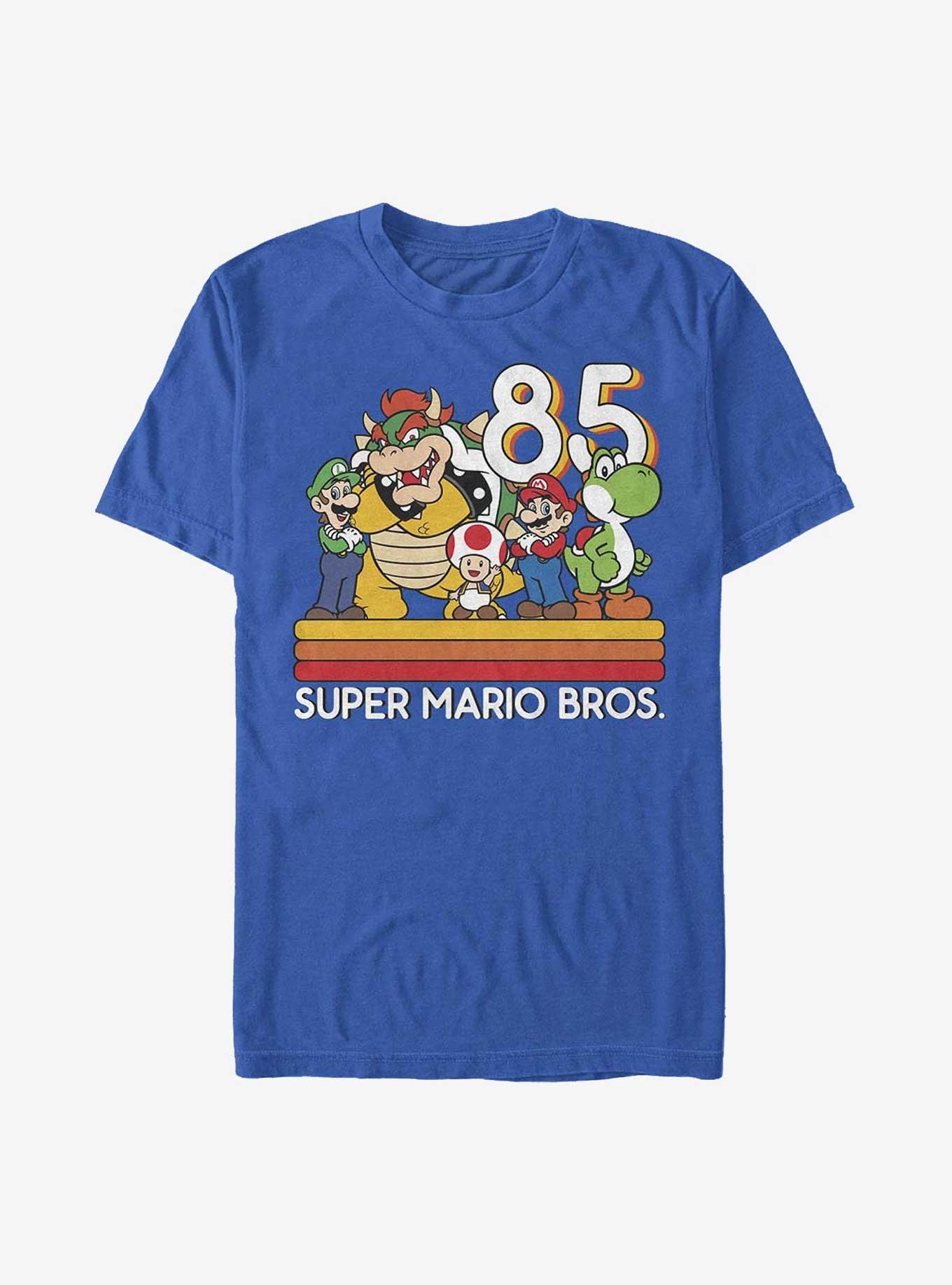 Nintendo Retro Bros T-Shirt, ROYAL, hi-res