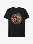 Nintendo Super Mario Bros Mario and Luigi T-Shirt, BLACK, hi-res