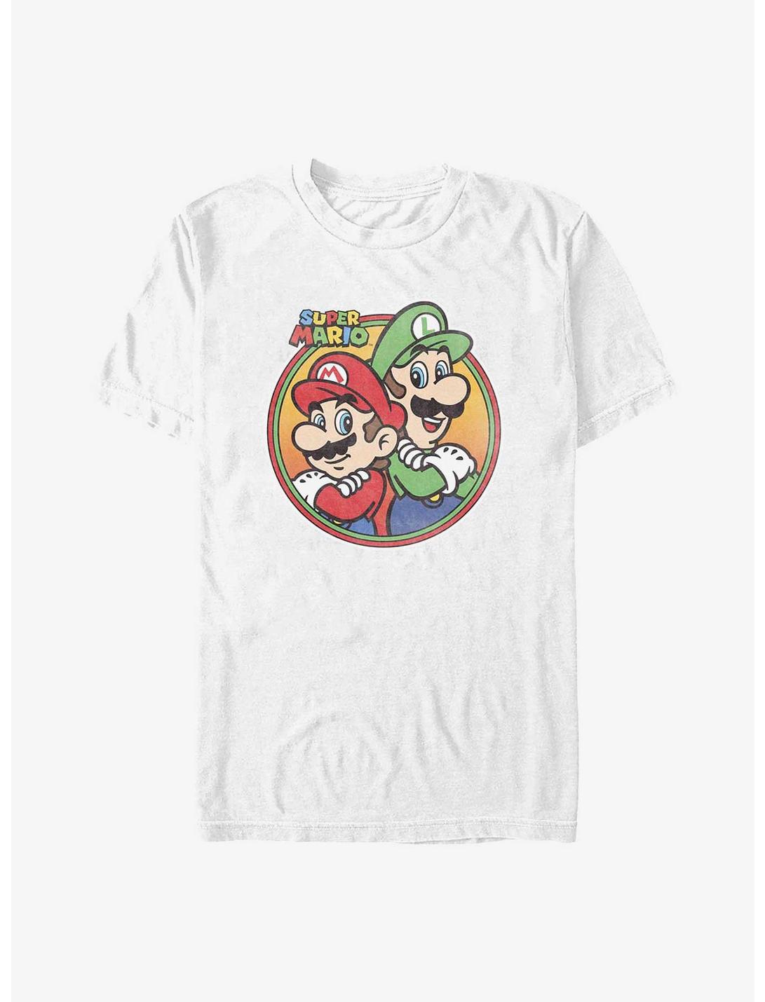 Nintendo Super Mario Bros Mario and Luigi T-Shirt, WHITE, hi-res