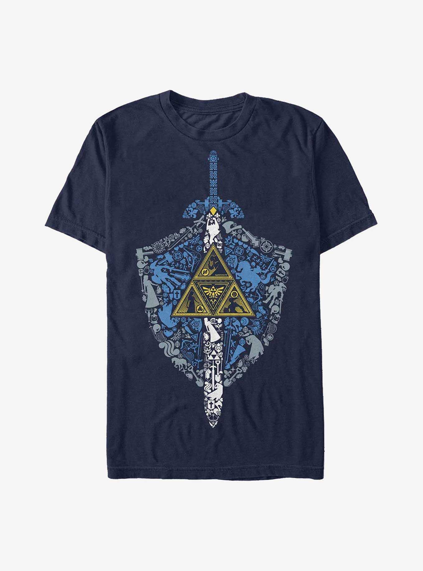 The Legend of Zelda Ancient Heroes Sword and Shield T-Shirt, , hi-res