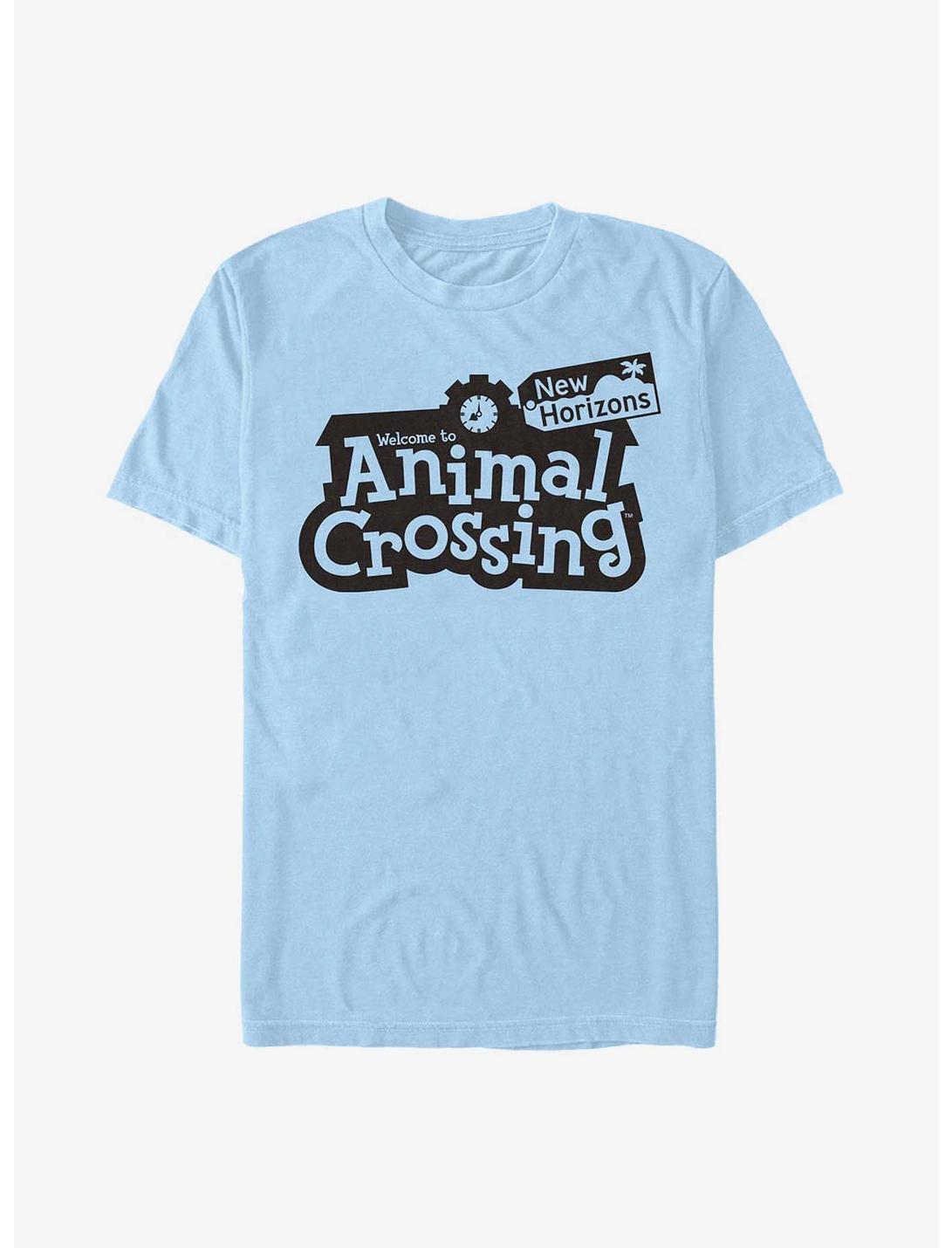 Nintendo Animal Crossing New Horizons Logo T-Shirt, LT BLUE, hi-res