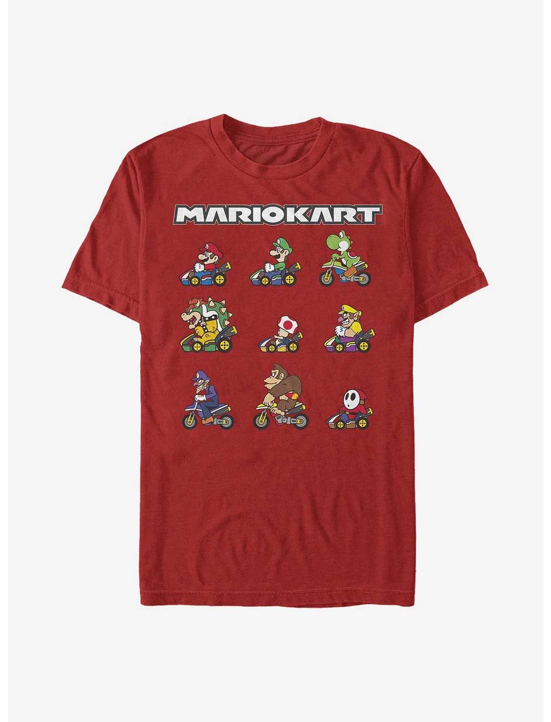 Nintendo Mario Kart Line Up T-Shirt, RED, hi-res