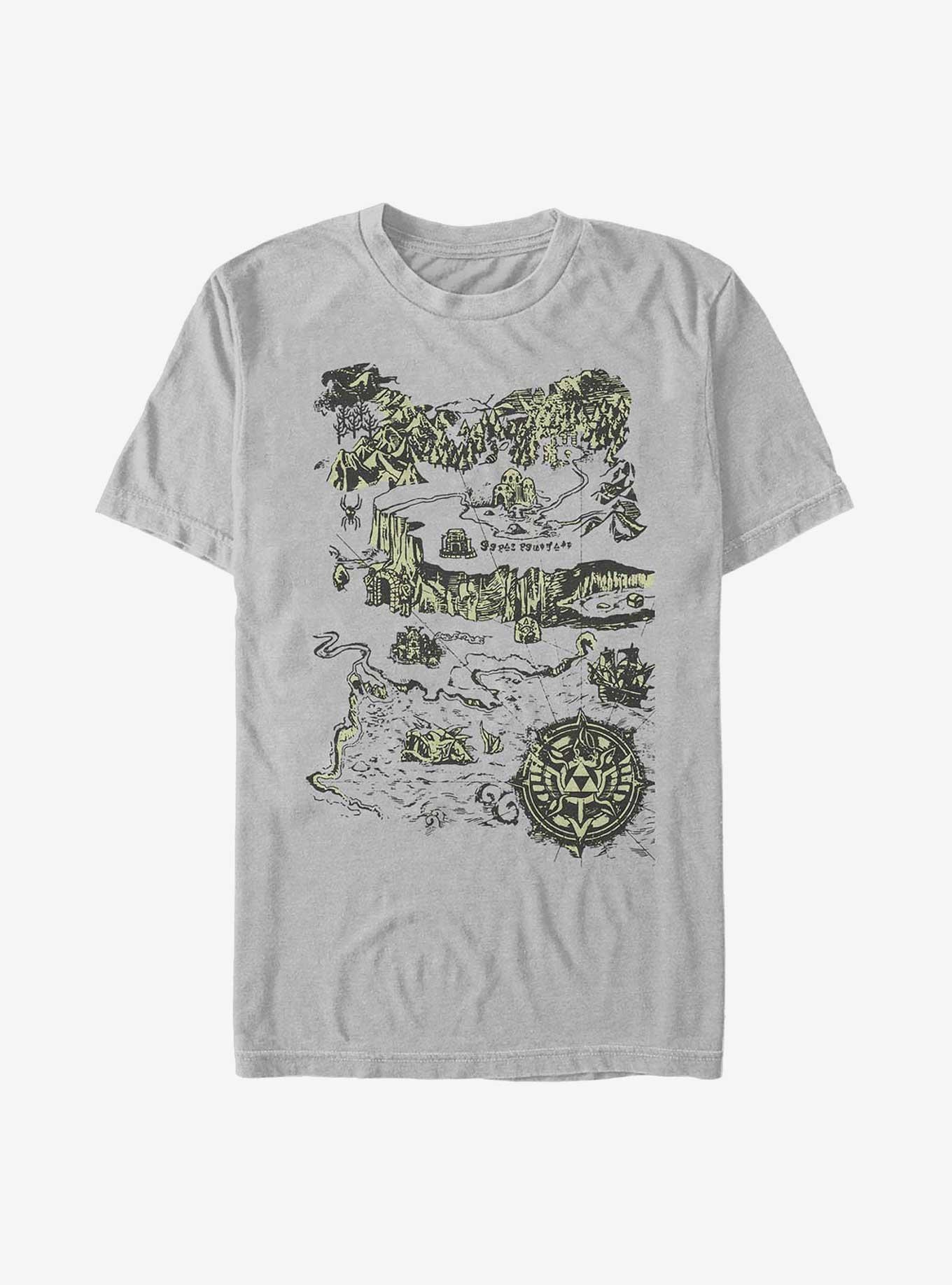 Nintendo The Map T-Shirt, SILVER, hi-res