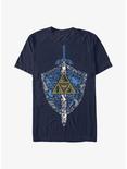 The Legend of Zelda Ancient Heroes Sword and Shield T-Shirt, NAVY, hi-res