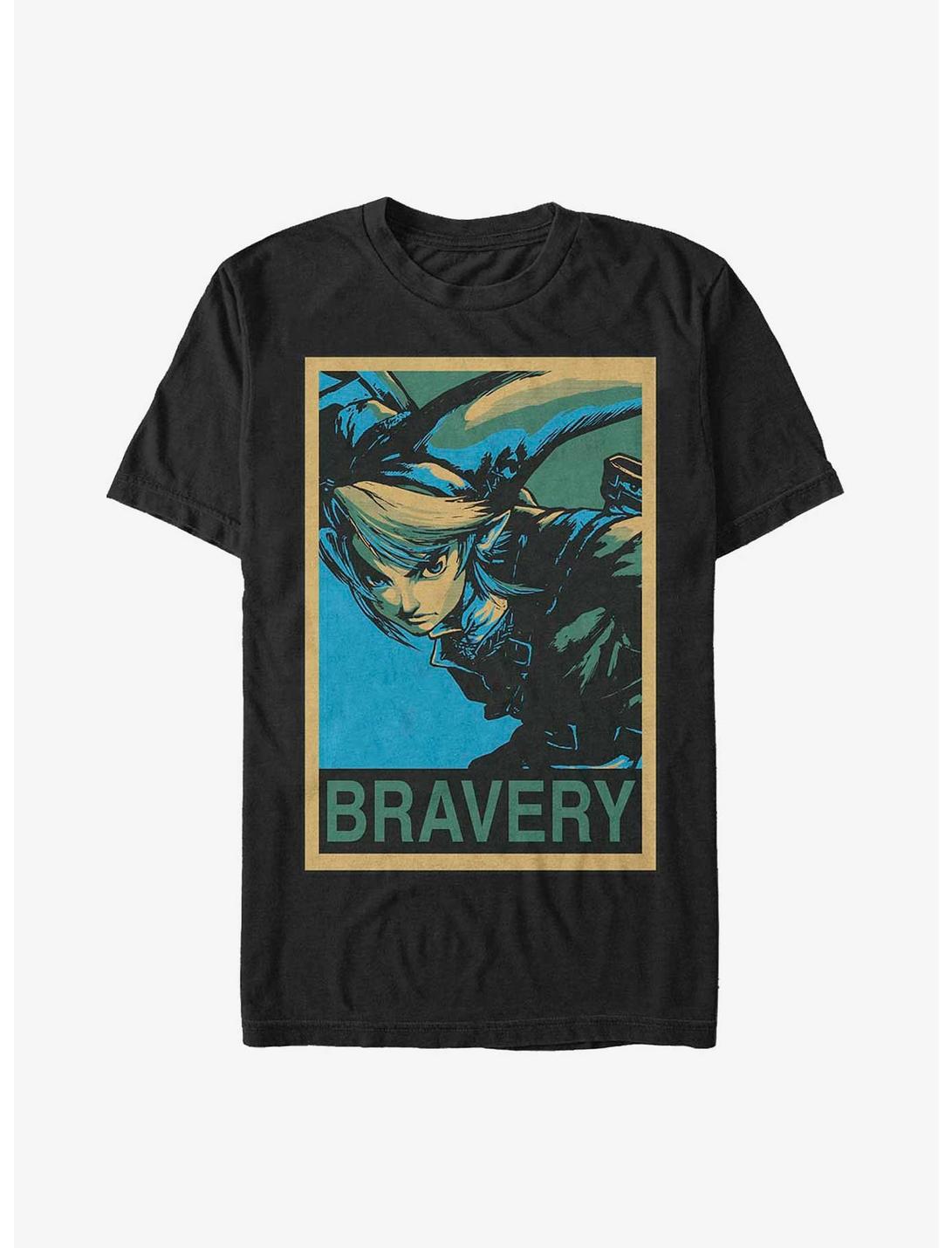 The Legend of Zelda Link Bravery T-Shirt, BLACK, hi-res