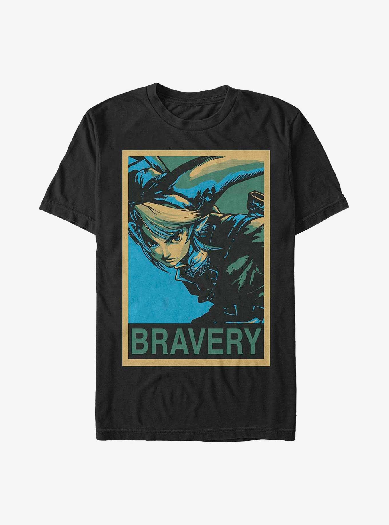 The Legend of Zelda Link Bravery T-Shirt, BLACK, hi-res