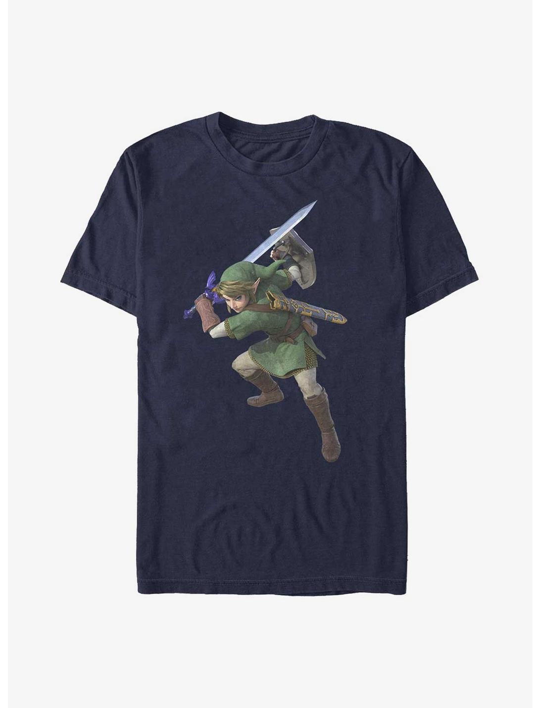 The Legend of Zelda Link Smash T-Shirt, NAVY, hi-res