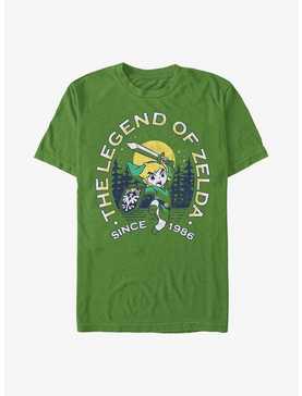 The Legend of Zelda Outdoor Link Crest T-Shirt, , hi-res