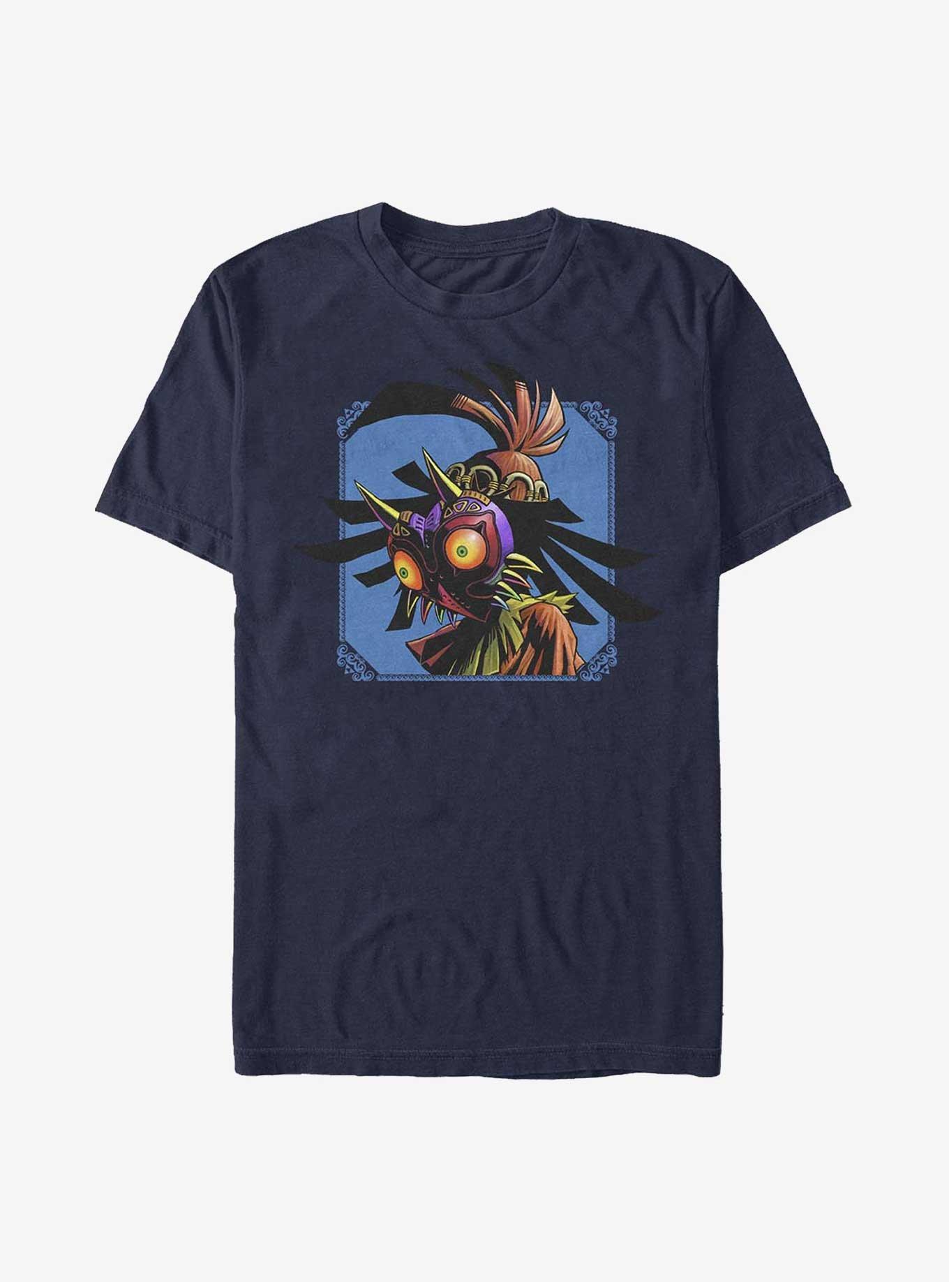 The Legend of Zelda Skull Kid Face T-Shirt, NAVY, hi-res