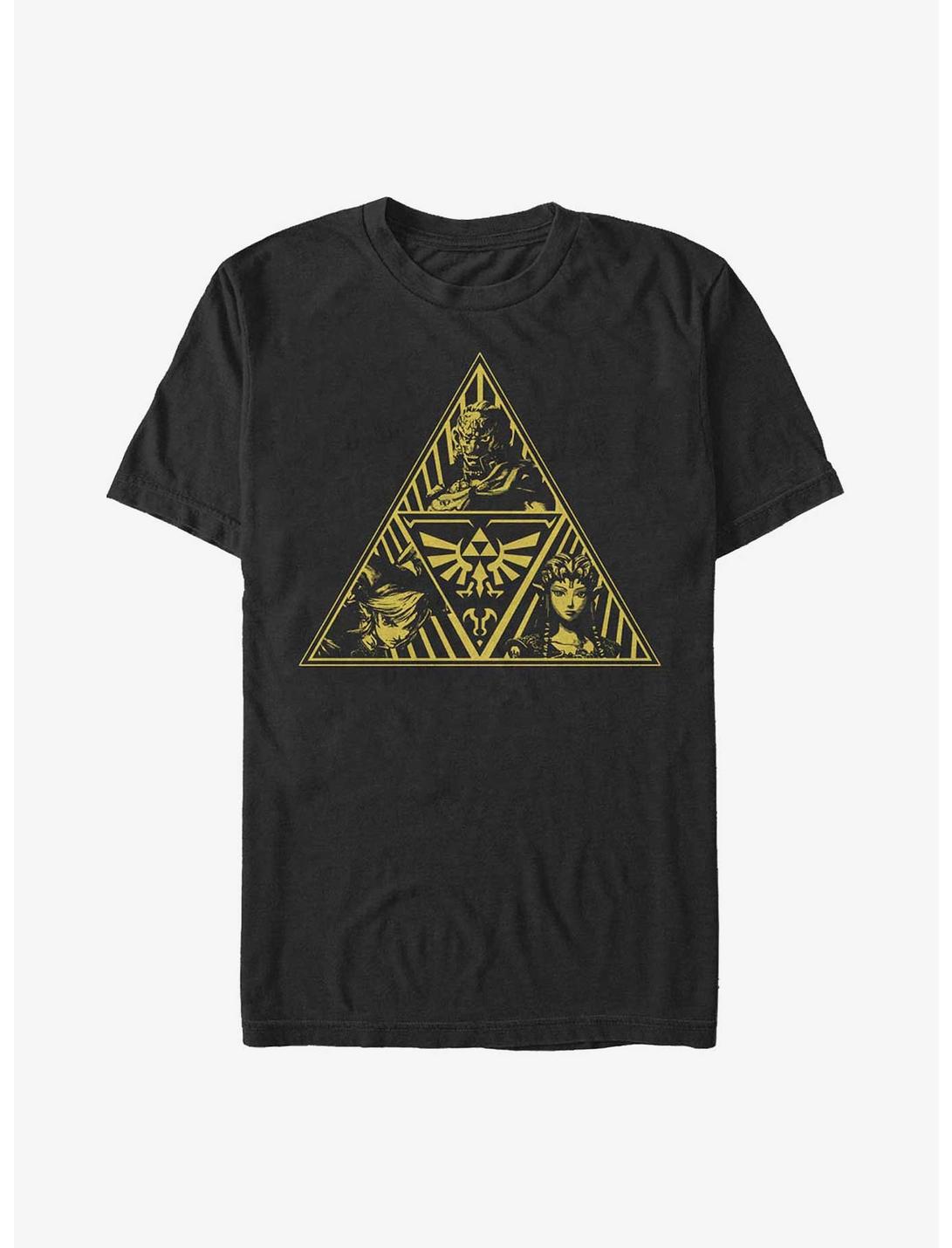 The Legend of Zelda Trifecta Icon T-Shirt, BLACK, hi-res