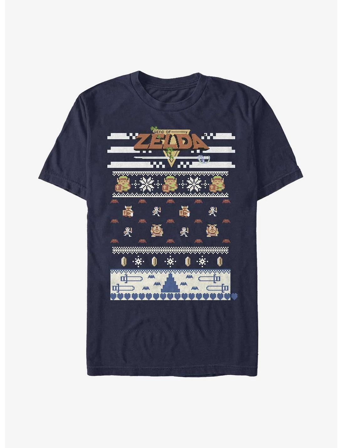 The Legend of Zelda Ugly Christmas T-Shirt, NAVY, hi-res