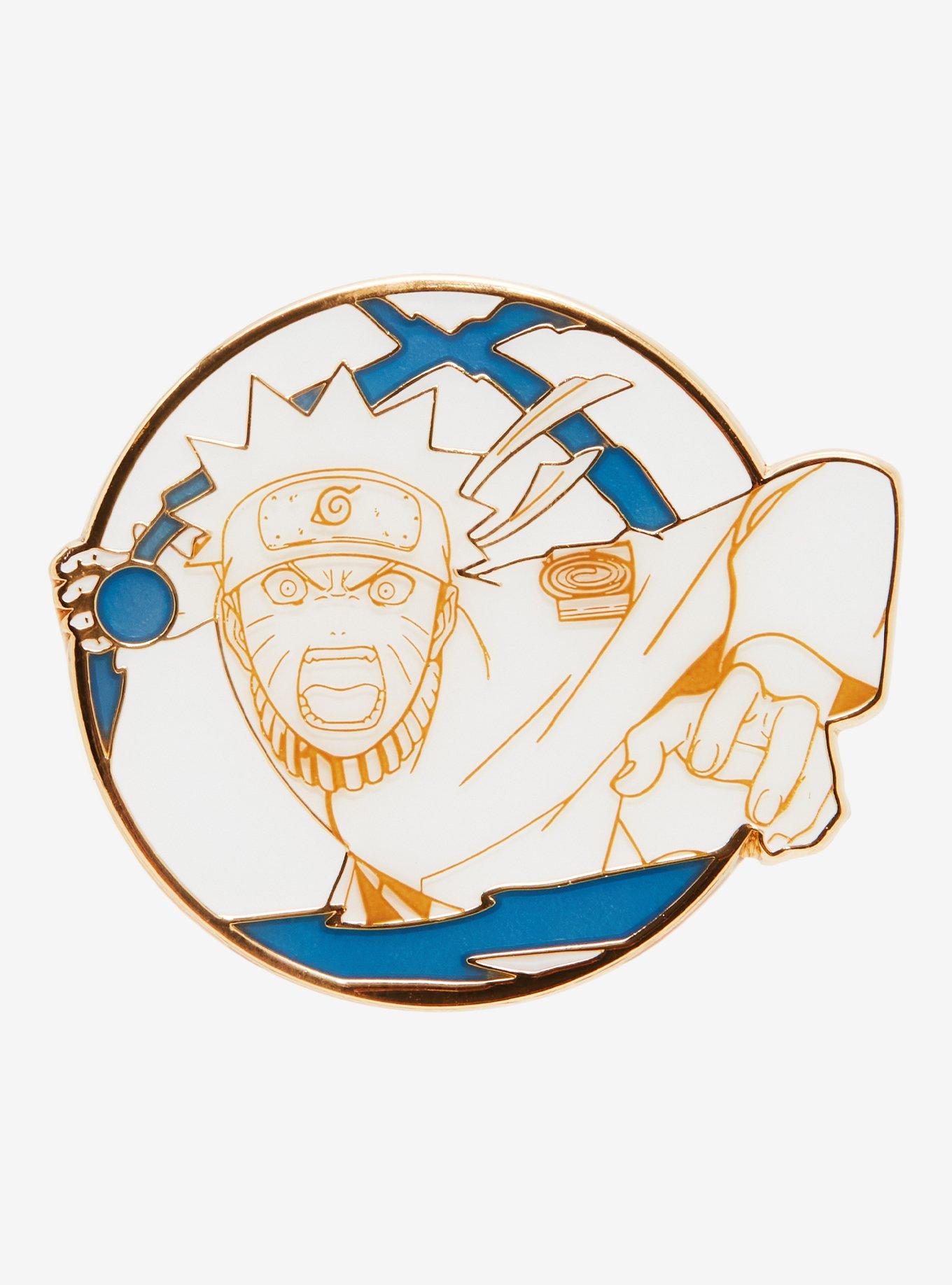 Naruto Shippuden Naruto Circle Frame Enamel Pin - BoxLunch Exclusive , , hi-res