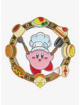Nintendo Kirby Chef Food Spin Enamel Pin - BoxLunch Exclusive, , hi-res