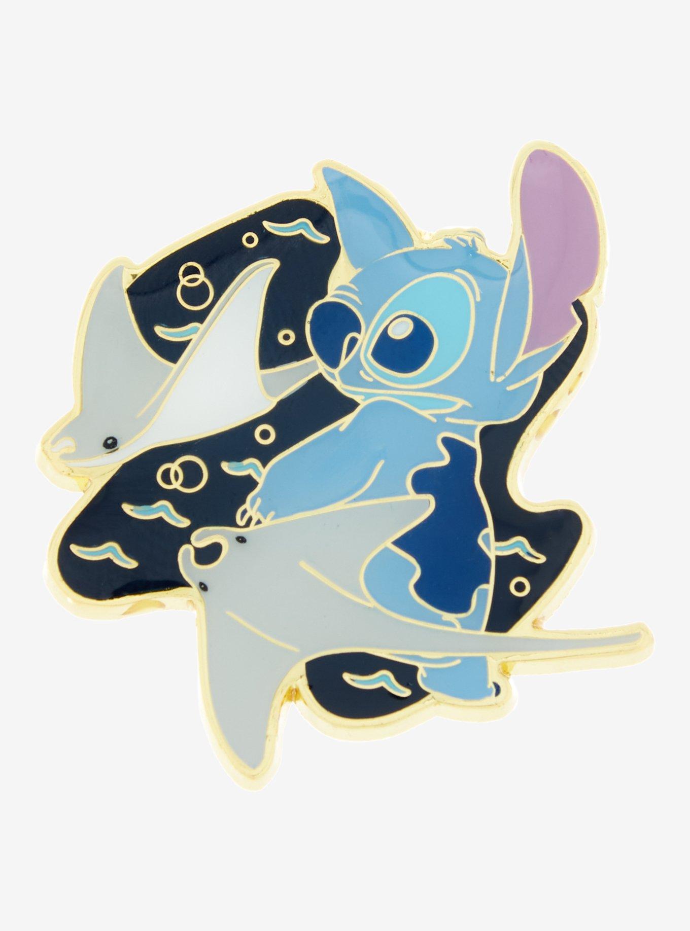 Loungefly Disney Lilo & Stitch Manta Rays & Stitch Enamel Pin - BoxLunch Exclusive, , hi-res