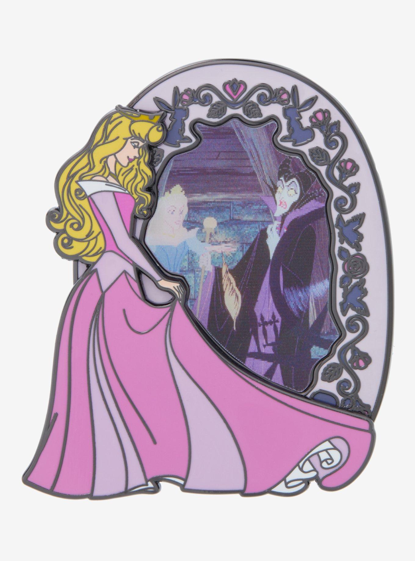 Loungefly Disney Sleeping Beauty Aurora Limited Edition Lenticular Frame Enamel Pin, , hi-res