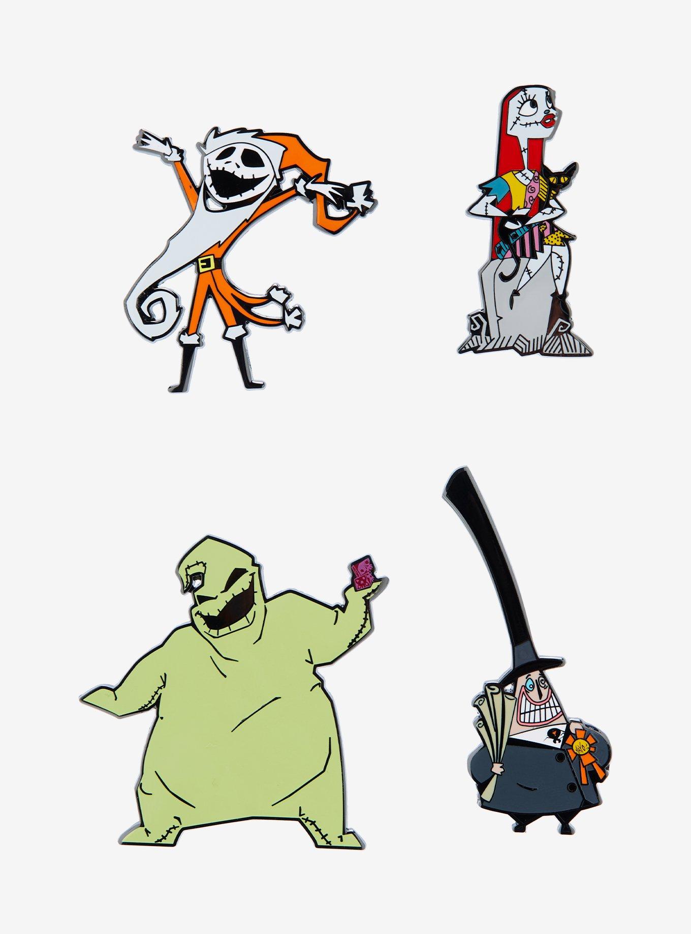 Loungefly Disney The Nightmare Before Christmas Characters Enamel Pin Set, , hi-res