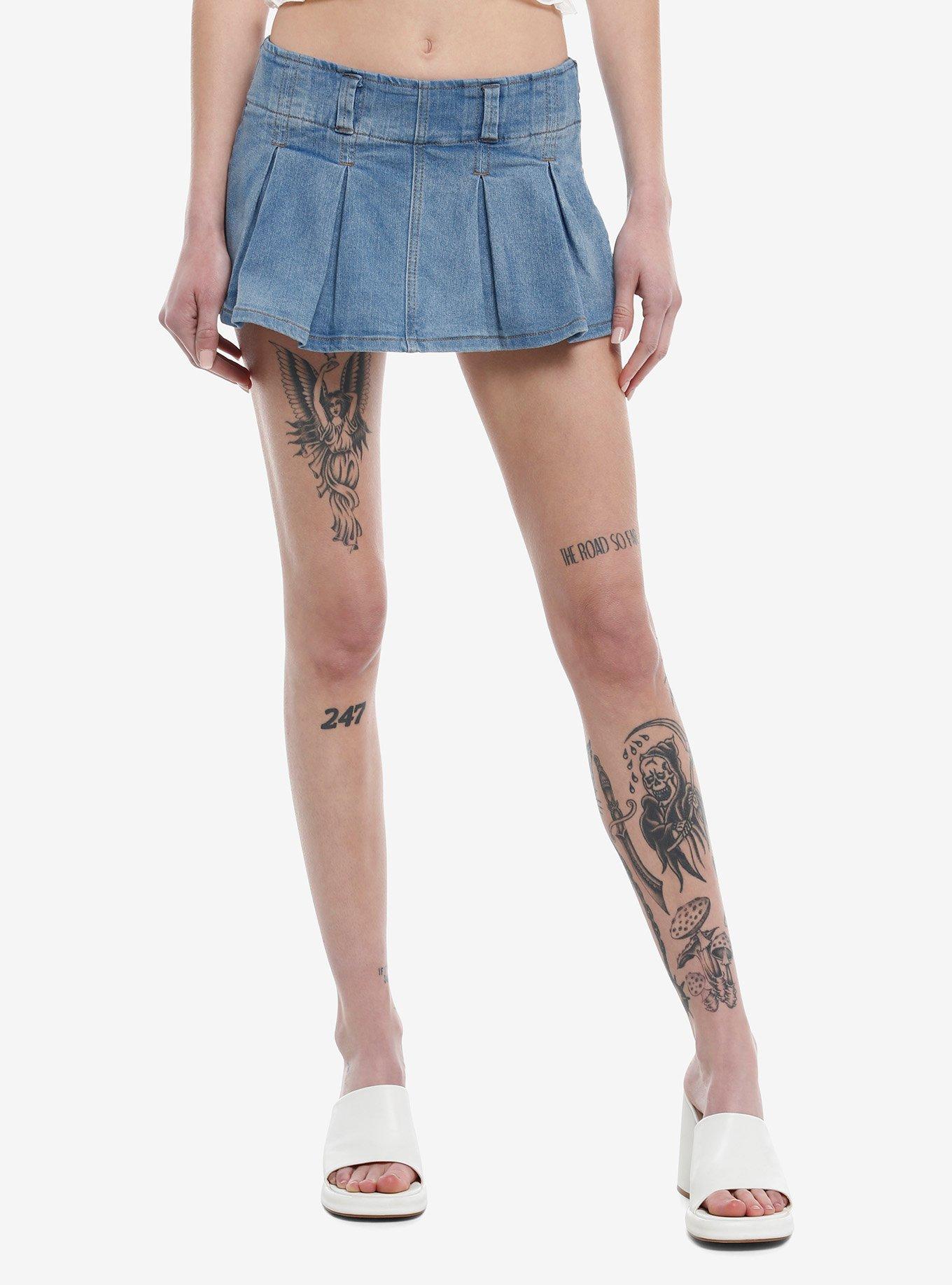 Sweet Society® Blue Denim Mini Skort, , hi-res