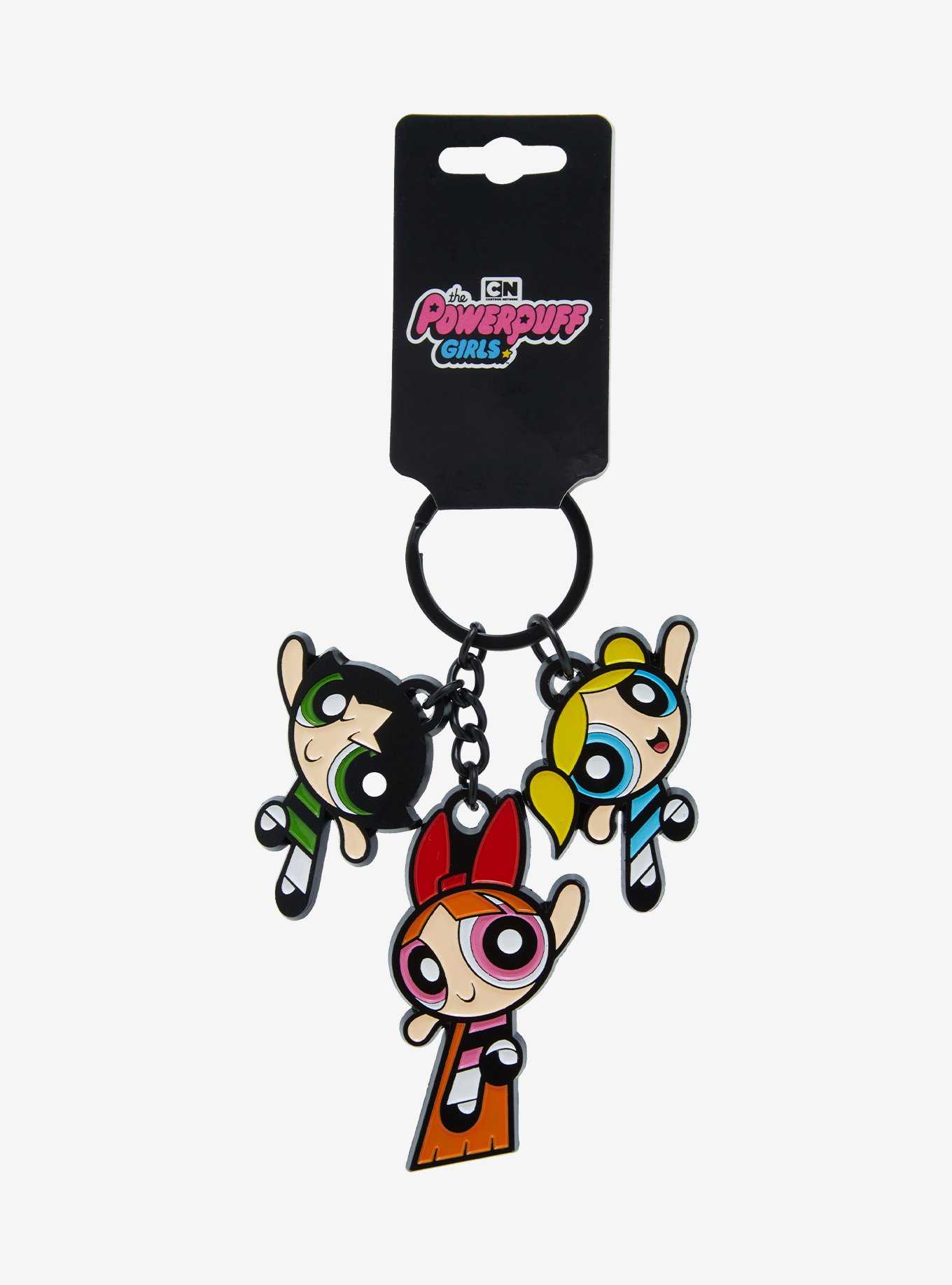 The Powerpuff Girls Figural Multi-Charm Keychain - BoxLunch Exclusive, , hi-res