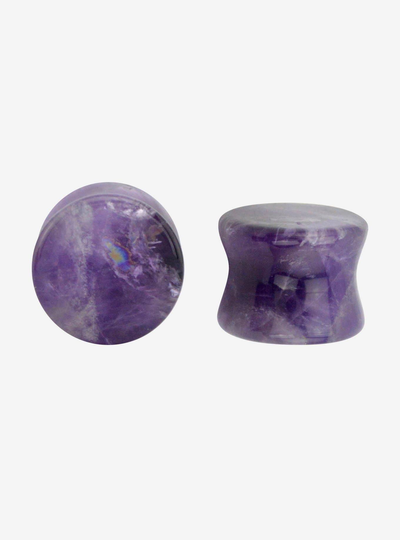 Stone Amethyst Plugs 2 Pack, STONE, hi-res