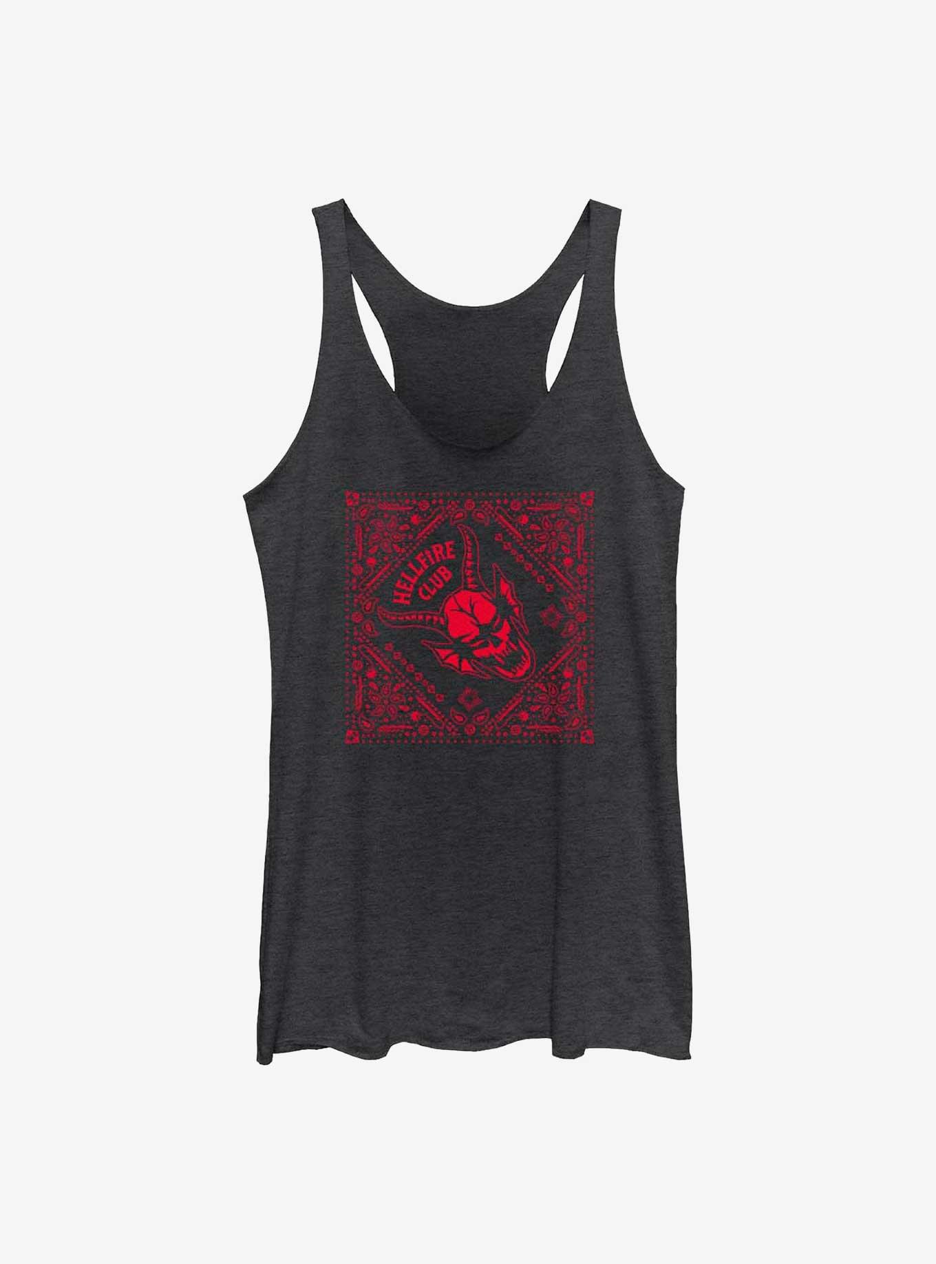 Stranger Things Hellfire Club Paisley Pattern Womens Tank Top, , hi-res