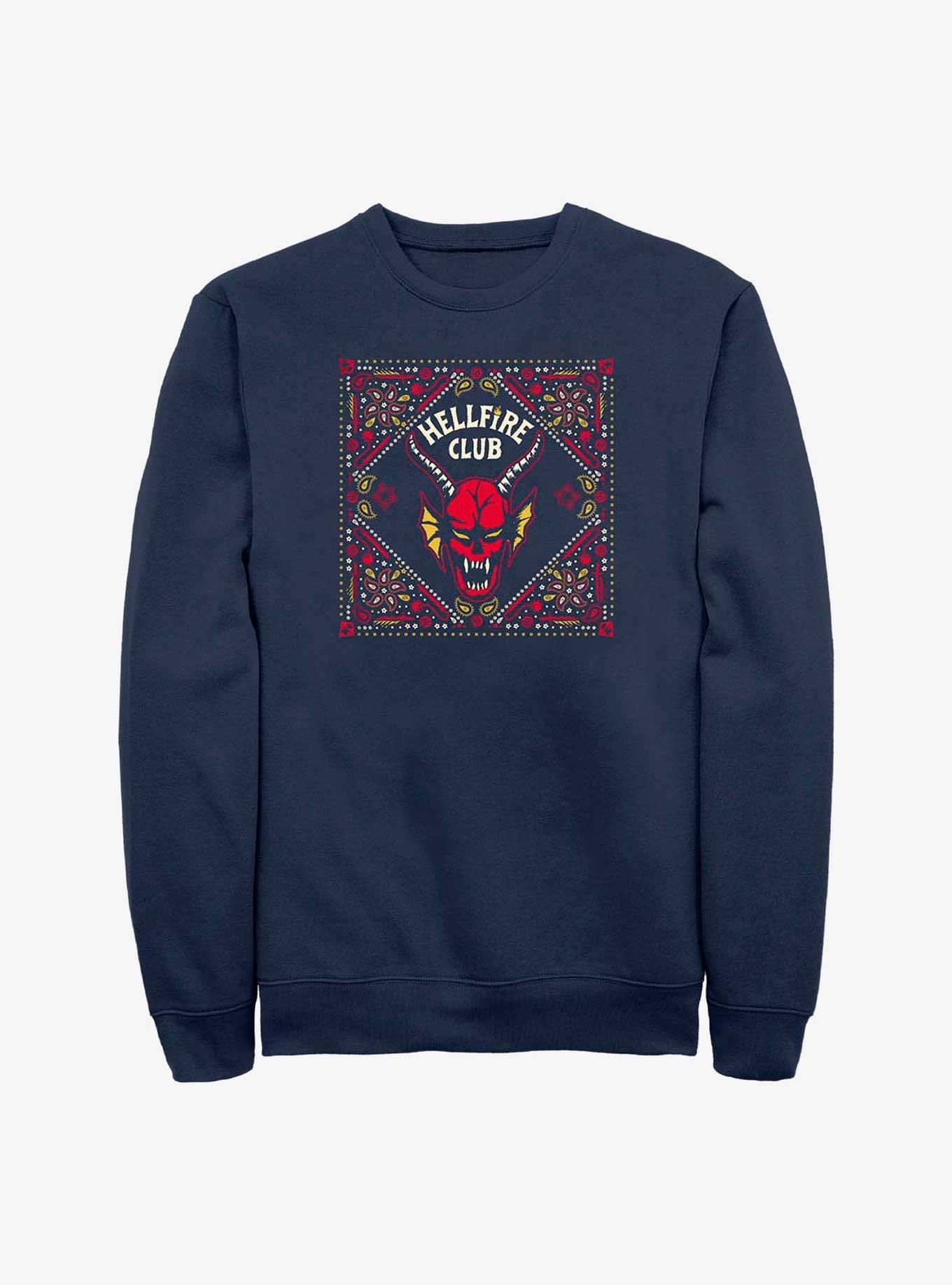 Stranger Things Hellfire Club Pattern Sweatshirt, , hi-res