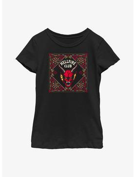 Stranger Things Hellfire Club Pattern Youth Girls T-Shirt, , hi-res