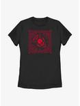 Stranger Things Hellfire Club Paisley Pattern Womens T-Shirt, BLACK, hi-res
