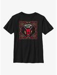 Stranger Things Hellfire Club Pattern Youth T-Shirt, BLACK, hi-res