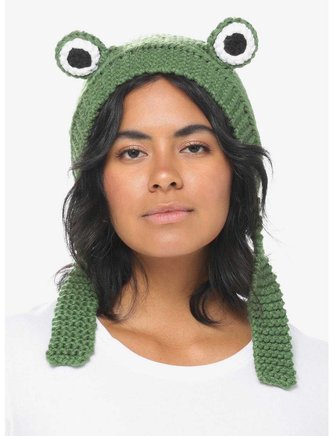 Frog Eyes Knit Bonnet, , hi-res
