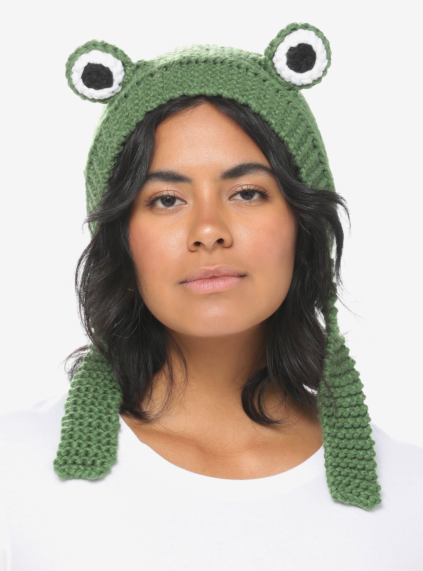 Frog Eyes Knit Bonnet, , hi-res