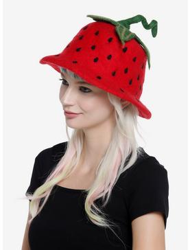 Strawberry Wool Bucket Hat, , hi-res
