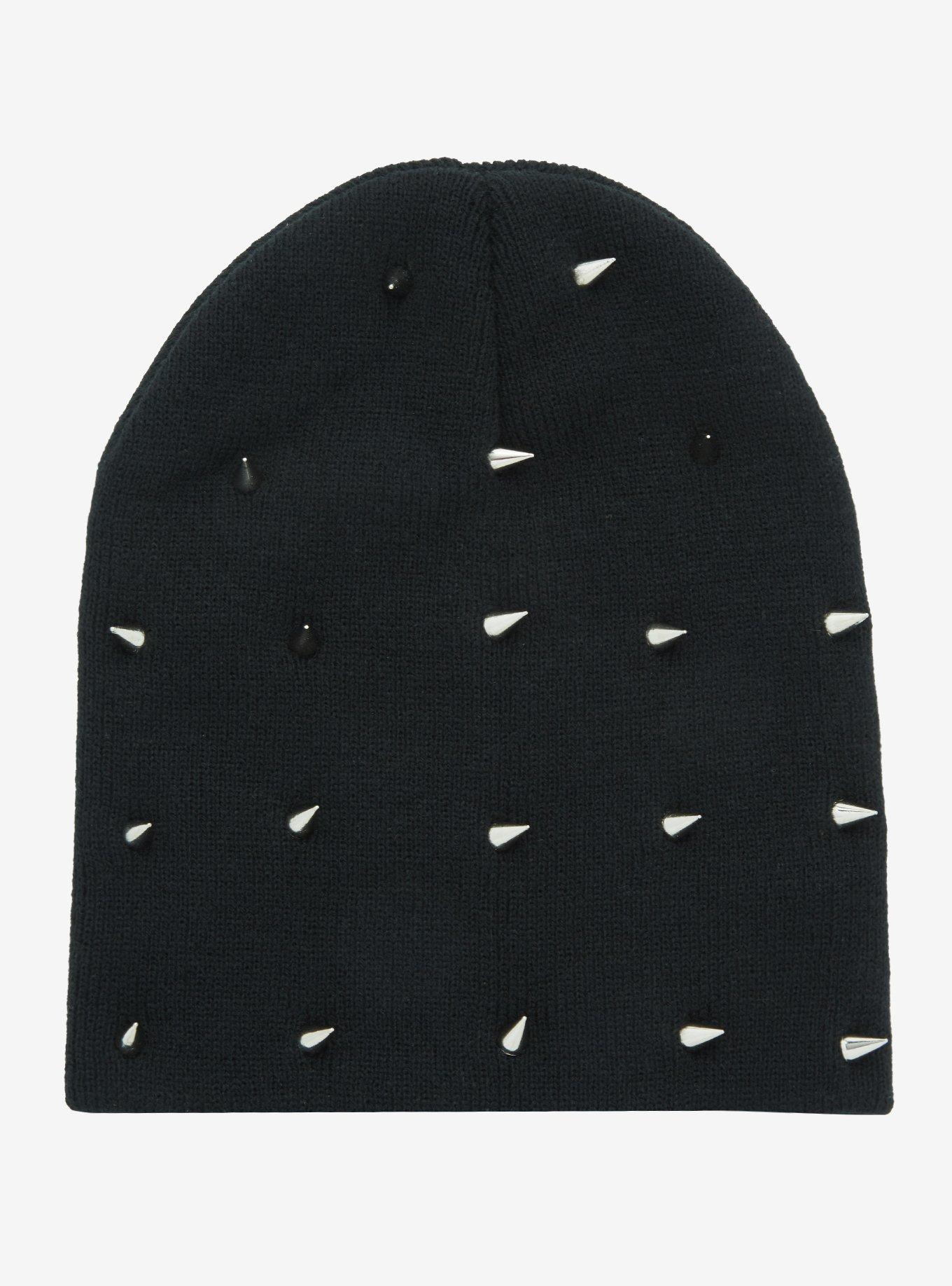 Black Stud Beanie, , hi-res