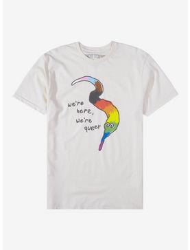 Squiggle Worms We're Here We're Queer T-Shirt, , hi-res