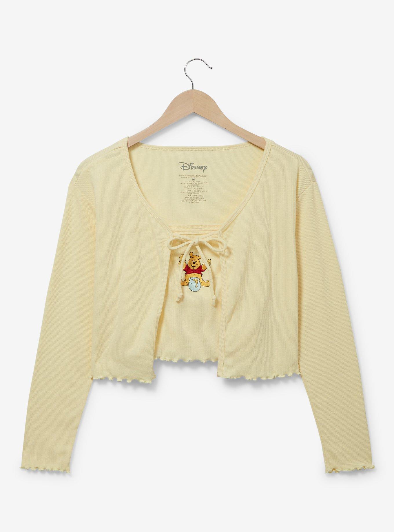 Disney Winnie the Pooh Pooh Bear Women's Crop Cami and Cardigan Set, OFF WHITE, hi-res