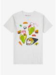 Bananya Sushi Icons Women's T- Shirt - BoxLunch Exclusive, OFF WHITE, hi-res