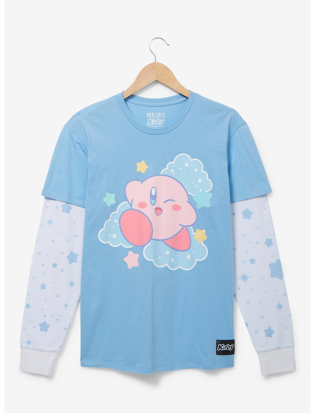 Nintendo Kirby Cloud Portrait Layered Long Sleeve T-Shirt - BoxLunch Exclusive, MULTI, hi-res