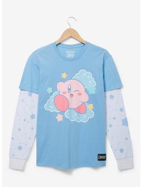 Nintendo Kirby Cloud Portrait Layered Long Sleeve T-Shirt - BoxLunch Exclusive, , hi-res