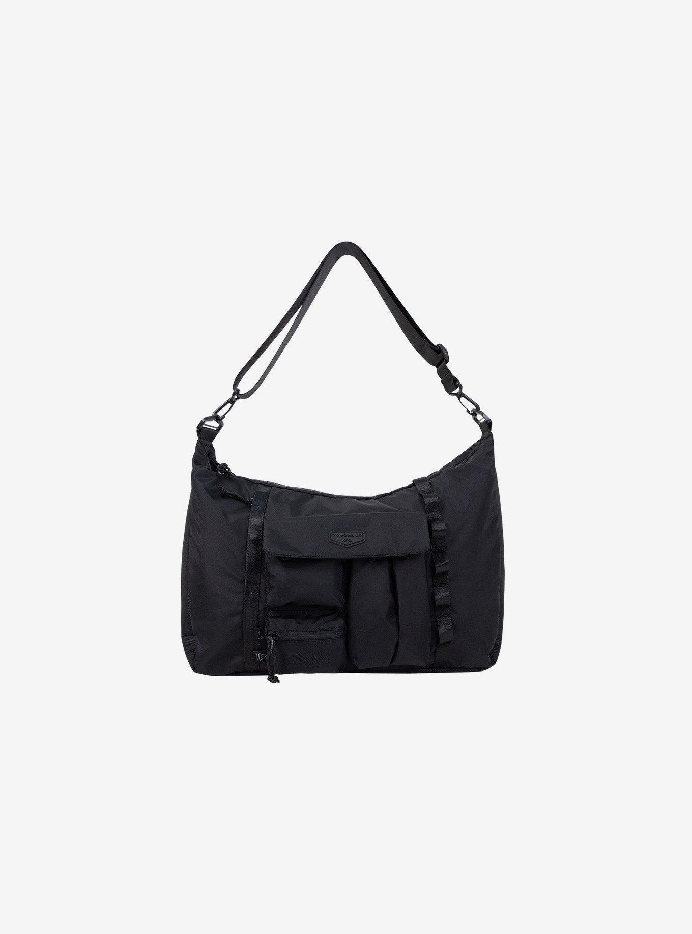 Nylon Shoulder Gothic Black Crossbody Messenger Tote Bags For Men