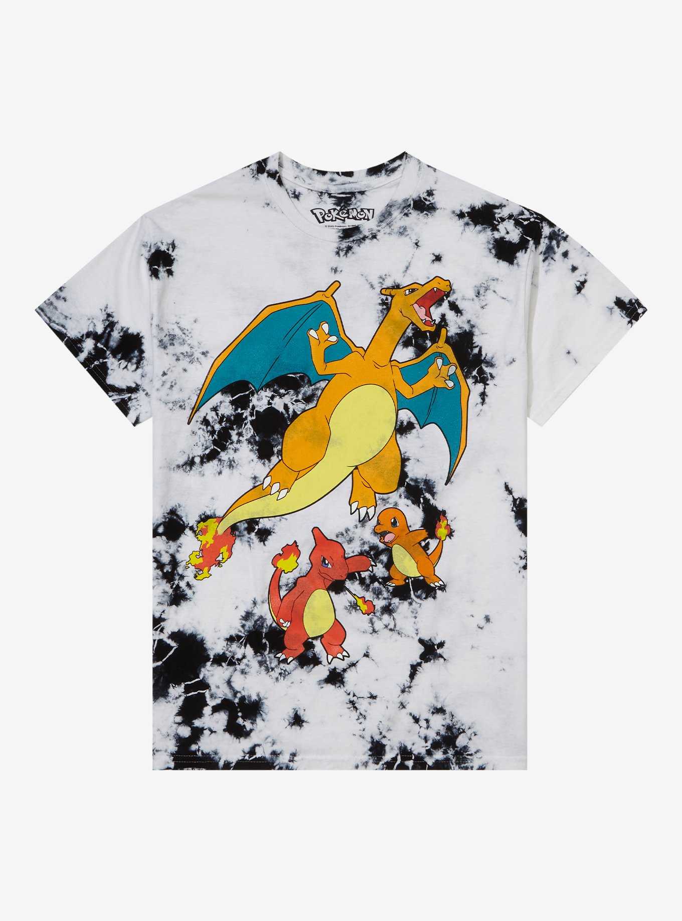 Pokemon Charmander Evolution Tie-Dye T-Shirt, , hi-res