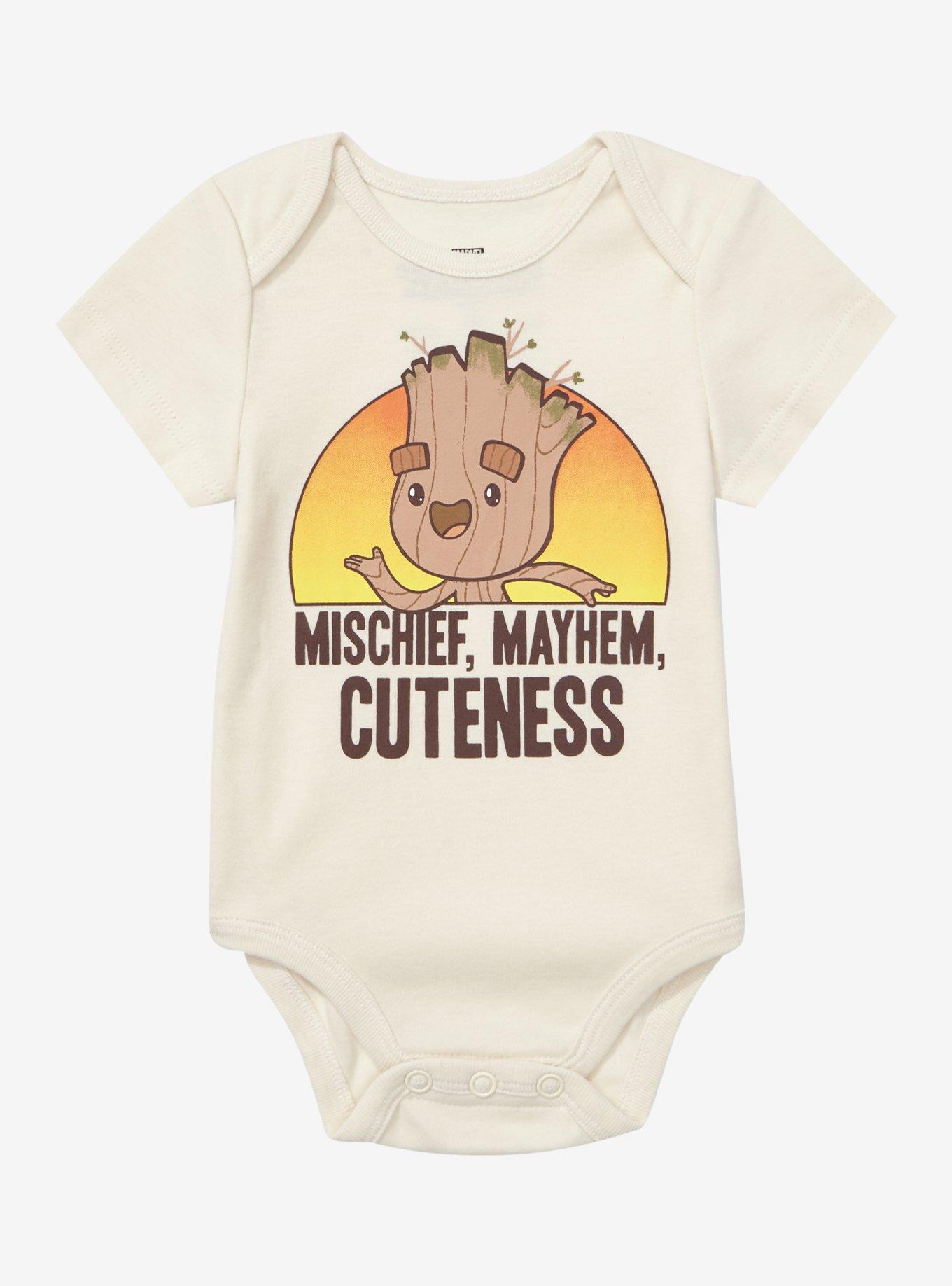 Marvel Guardians of the Galaxy Groot Portrait Infant One-Piece, GREY, hi-res