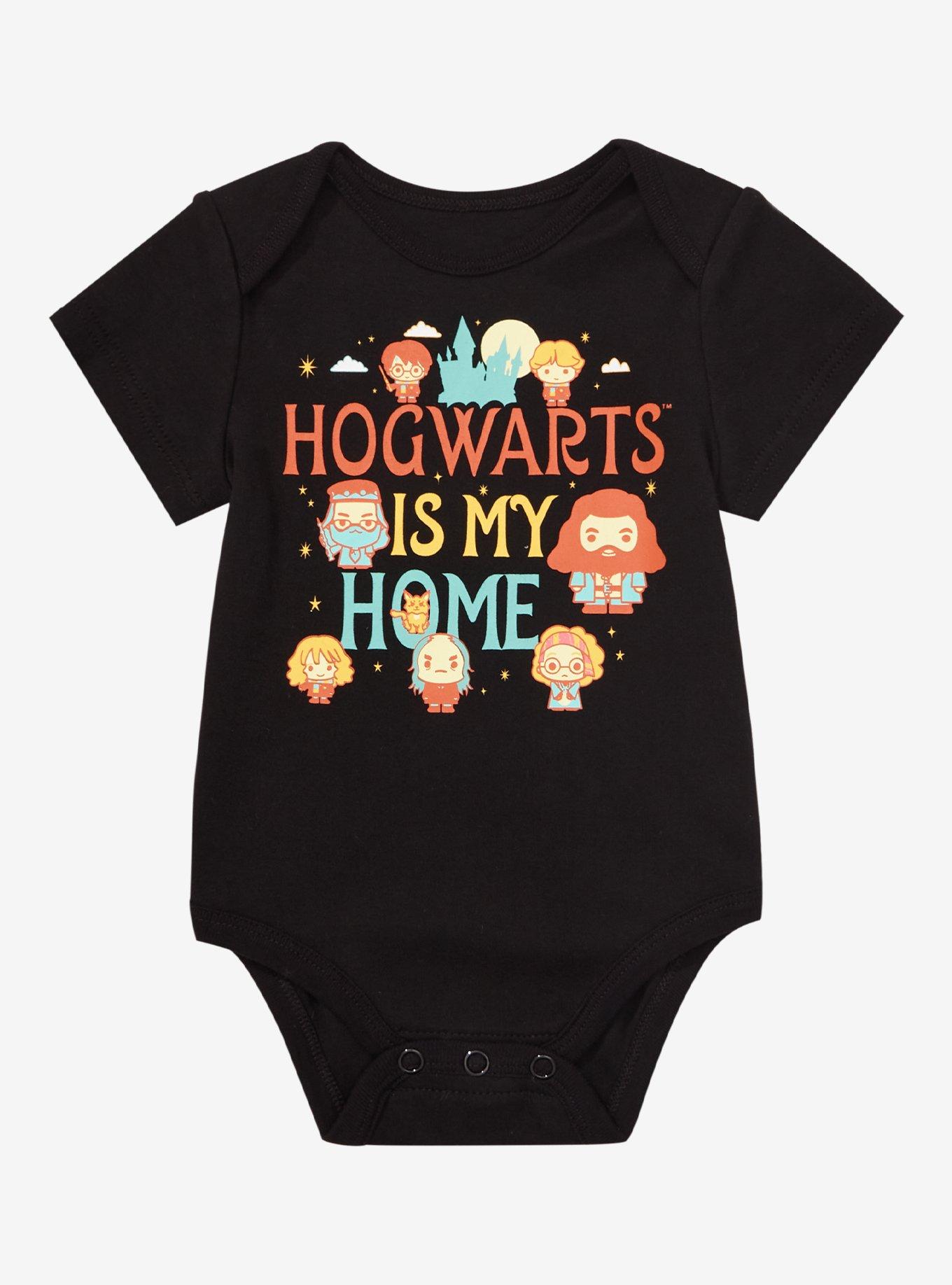 Harry Potter Hogwarts Is My Home Infant One-Piece - BoxLunch Exclusive, BLACK, hi-res