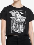 Thorn & Fable Skeleton Dark Story Girls Crop T-Shirt, BLACK, hi-res