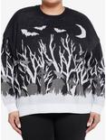 Thorn & Fable Cemetery Girls Sweater Plus Size, BLACK, hi-res