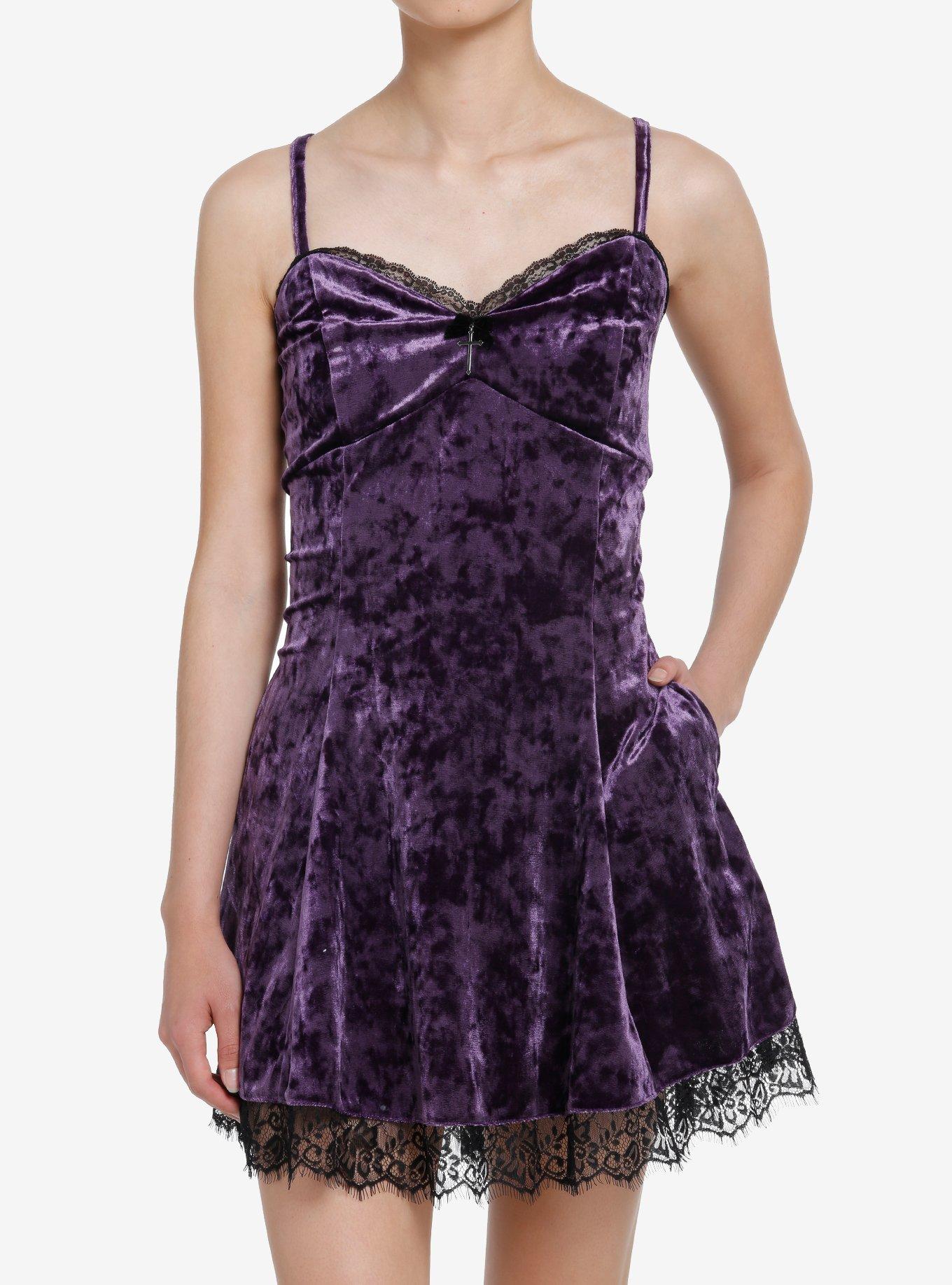 Velvet clearance slip dress