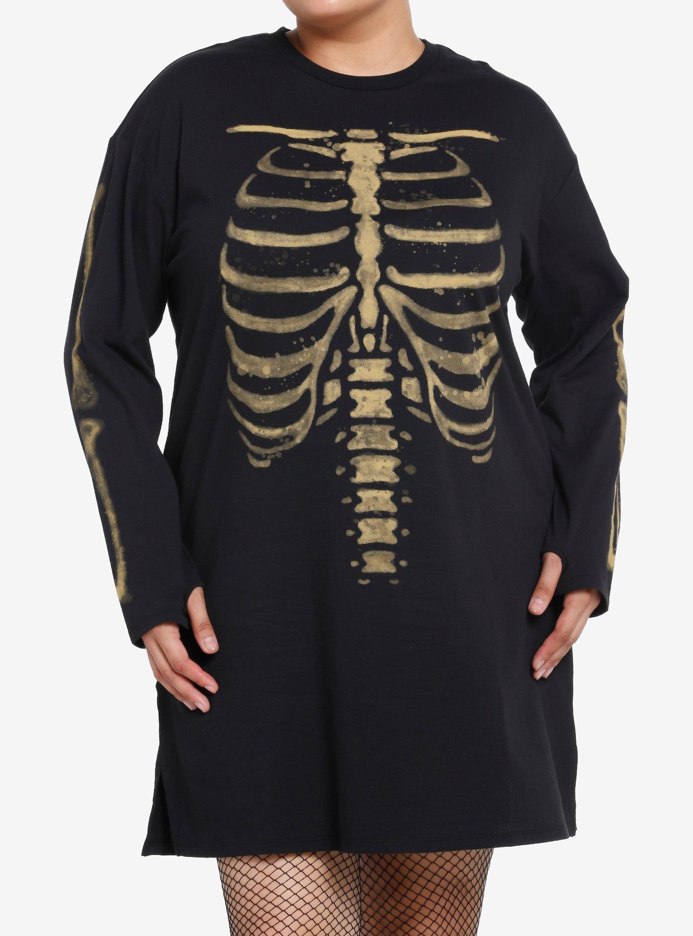 plus size skeleton shirt