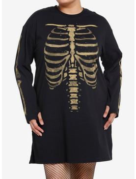 Social Collision Skeleton Bleach Girls T-Shirt Dress Plus Size, , hi-res