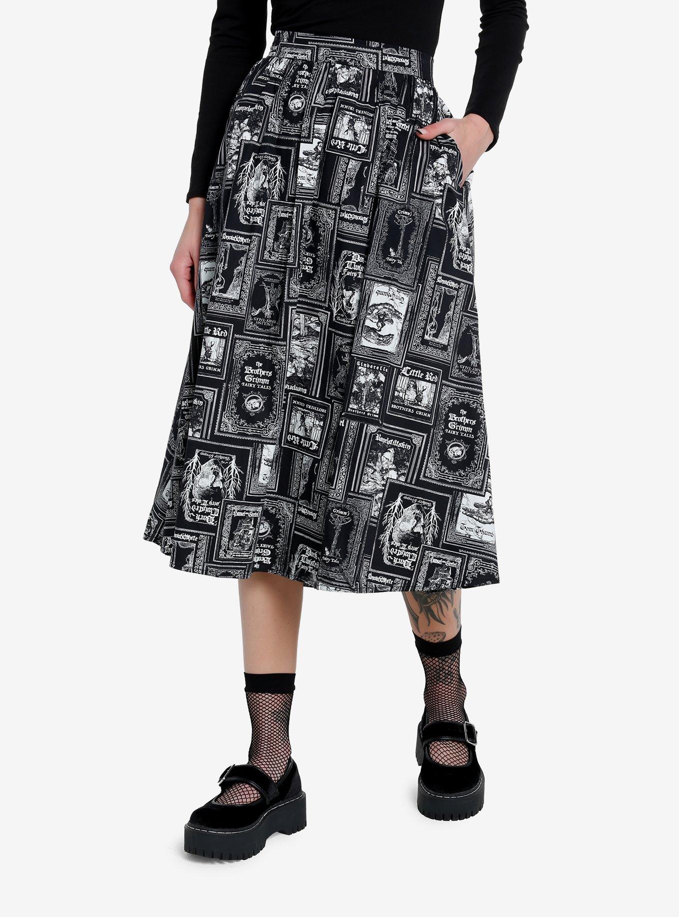 Thorn & Fable Dark Fairy Tale Books Retro Skirt, , hi-res