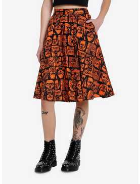 Social Collision Zombie Grid Retro Skirt, , hi-res