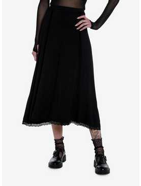 Cosmic Aura Black Lace Midi Skirt, , hi-res